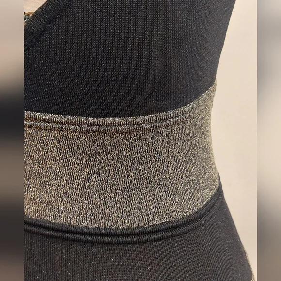 Forever 21 Black and Gold Striped Dress - Picture 3 of 8